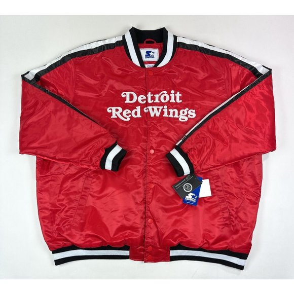 STARTER Jackets & Coats Detroit Red Wings Starter Satin Bomber